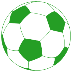 Logo. Green soccer ball